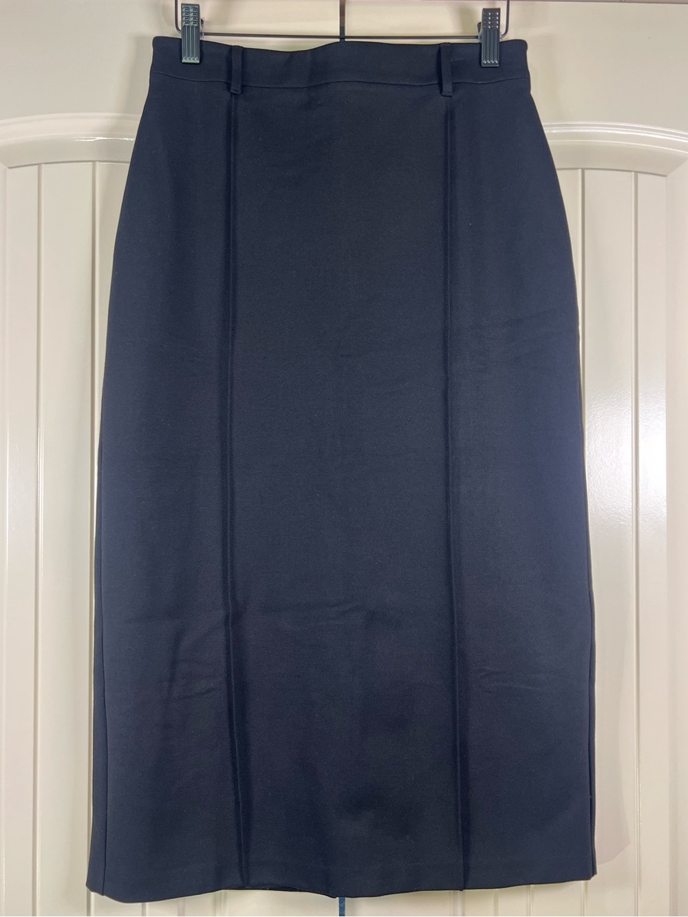 Banana Republic NWT Black Scuba Knit Midi Pencil Skirt Size SMALL - Picture 4 of 8